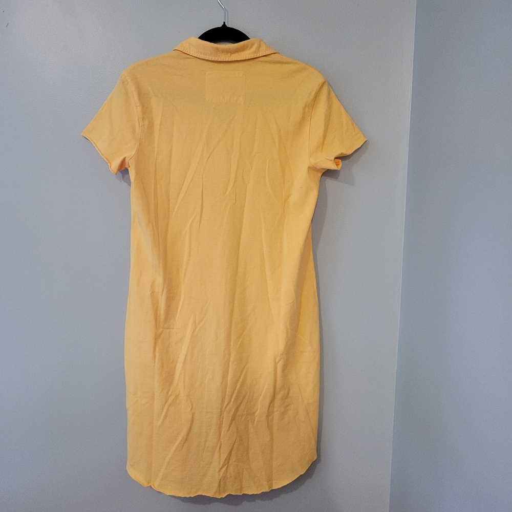 Frank & Eileen Lauren Butter Yellow Preppy Polo Shirt Dress. Size S - Picture 6 of 10